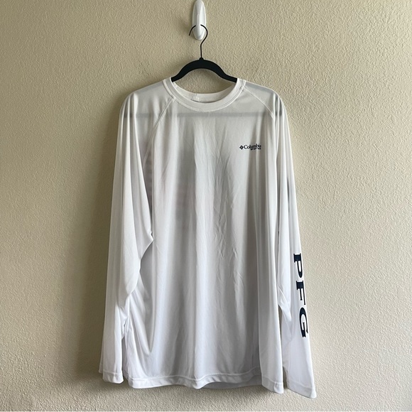 Columbia PFG White American Flag Fishing Hook Long Sleeve Men’s Size XXL - Picture 2 of 7